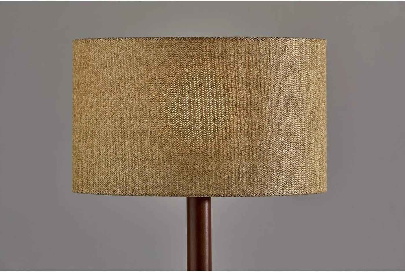 Adesso Eden Floor Lamp, Walnut Rubberwood