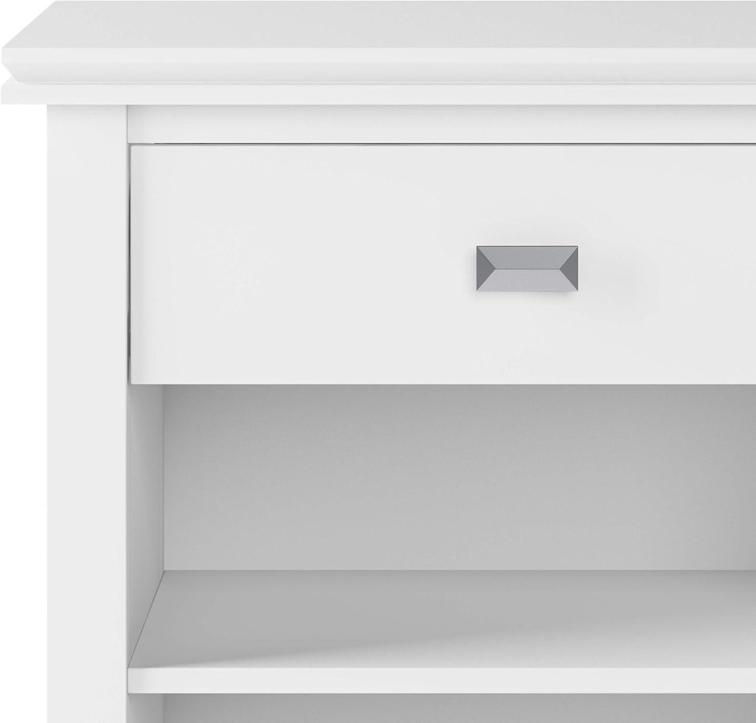 Simpli Home Artisan 24"W Solid Wood Nightstand with Drawer and Shelves