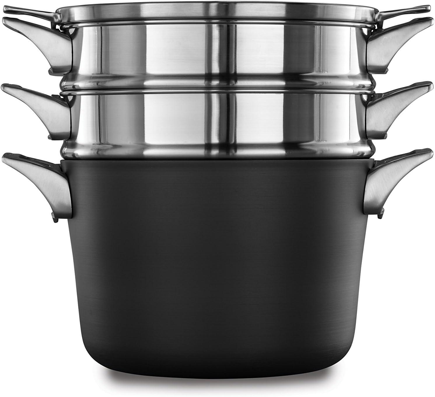 Aluminum 8-Quart Multi-Pot with Basket Insert and Tempered Glass Lid