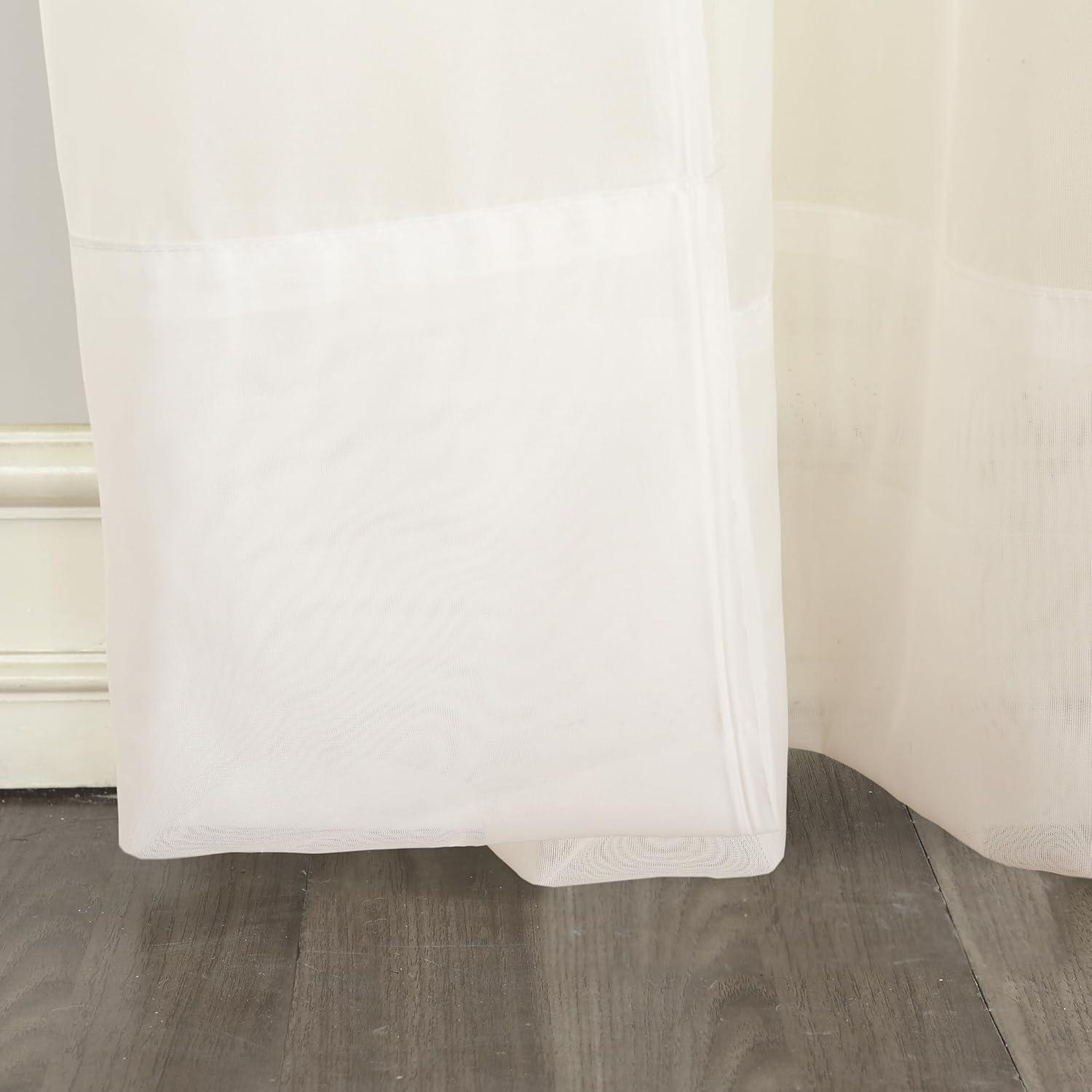 No. 918 Juliette Voile Sheer Rod Pocket Curtain Panel (Single Curtain Panel Only)