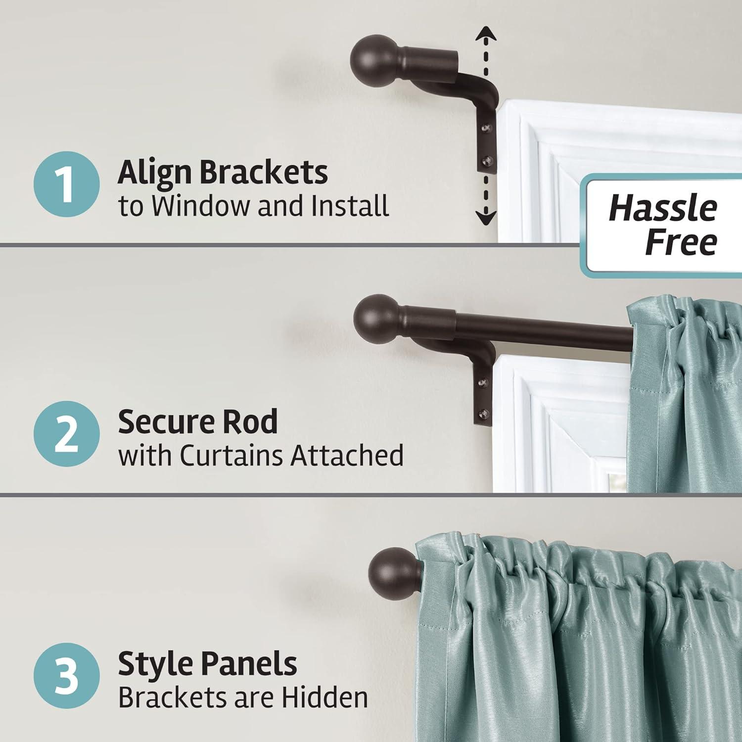 Doan Adjustable Single Curtain Rod