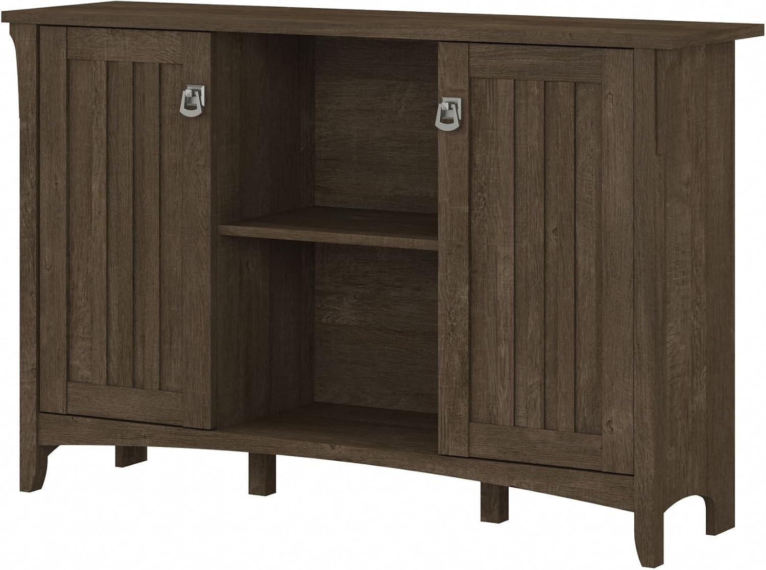 Ash Brown Freestanding Office Storage Cabinet with Adjustable Shelves