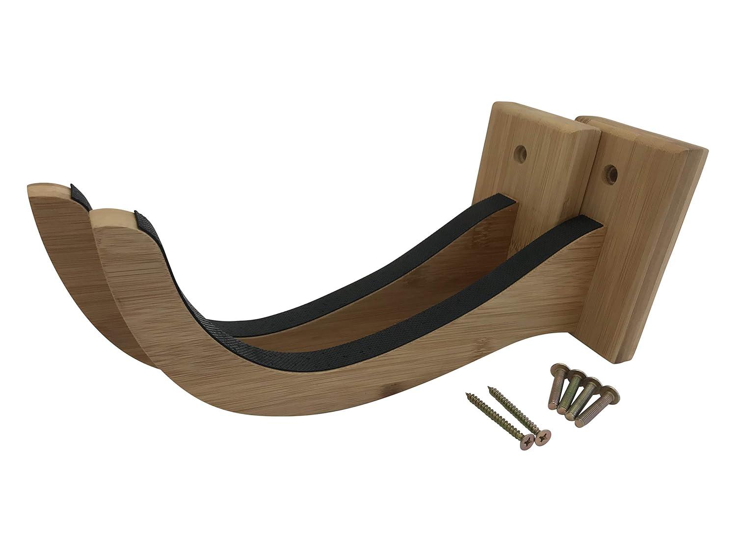 Bamboo Wall-Mounted Surfboard Display Rack
