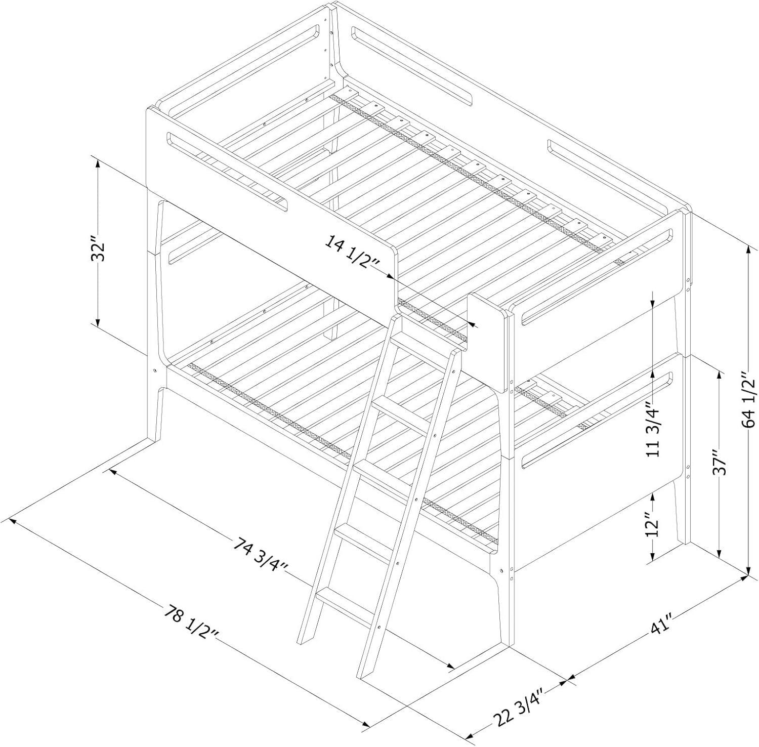 Bebble Twin Standard Bunk Bed by South Shore