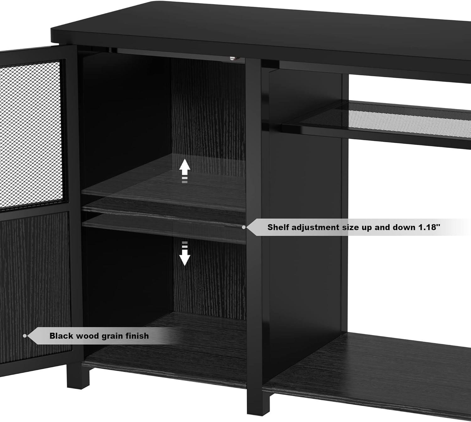 GDLF 55-75 Gallon Fish Tank Stand Heavy Duty Metal Aquarium Stand with Cabinet,52"L*19.68"