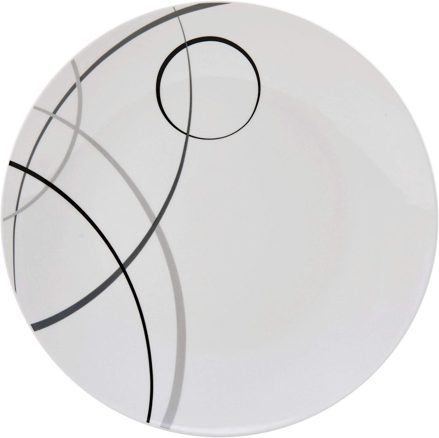 Circles 18-Piece Porcelain Dinnerware Set, Service for 6