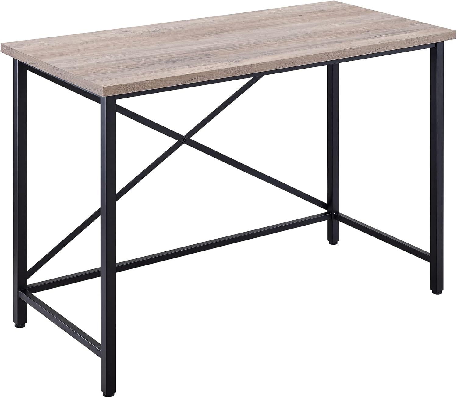 Martina 47" Black and Gray Oak Wood Desk