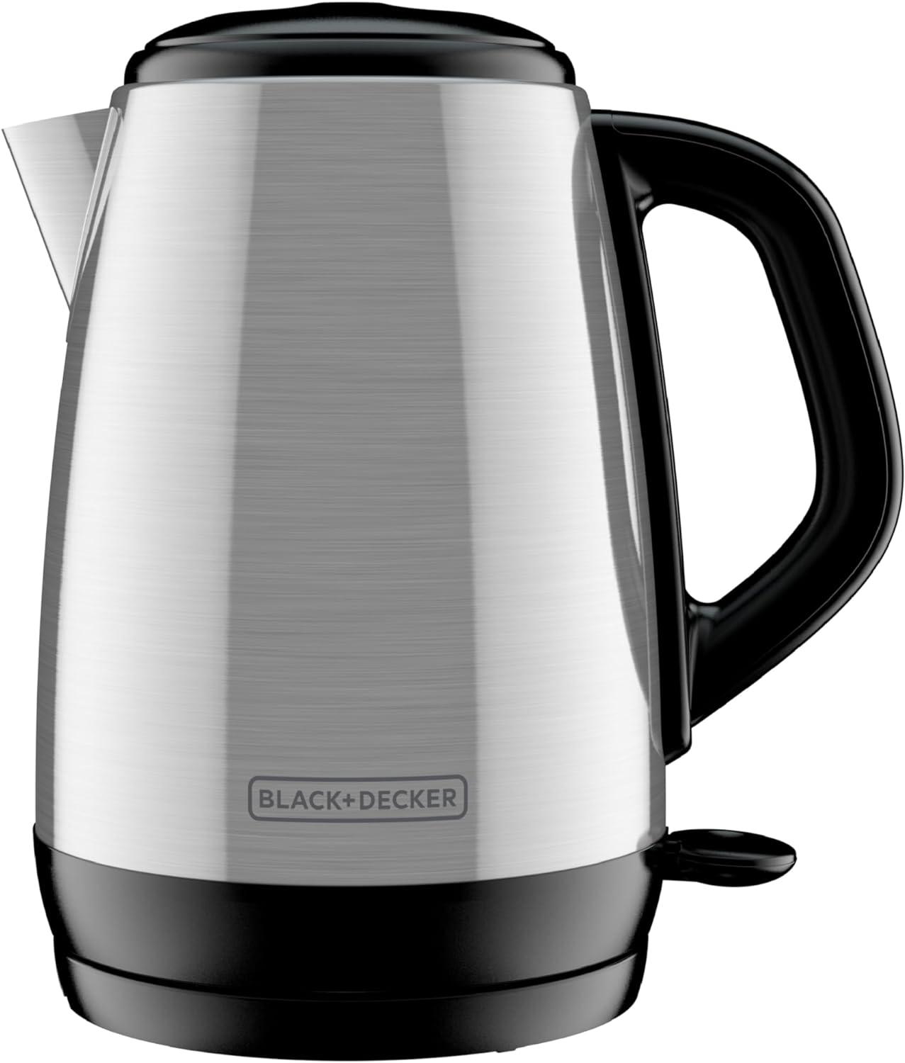 BLACK+DECKER 1.7L Polished Stainless Steel Cordless Electric Kettle