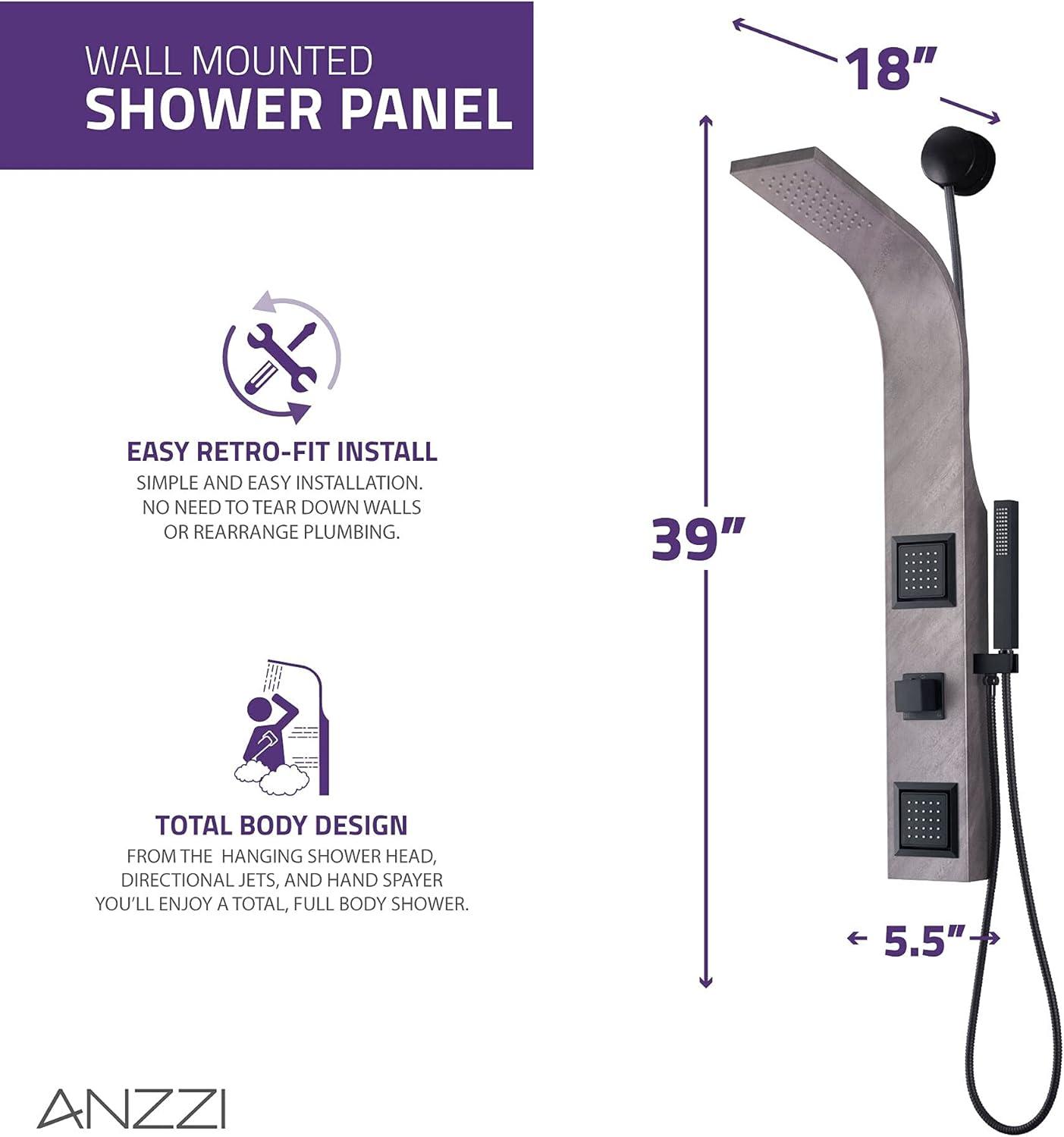 Aura 39.37'' Shower Panel with Fixed Shower Head