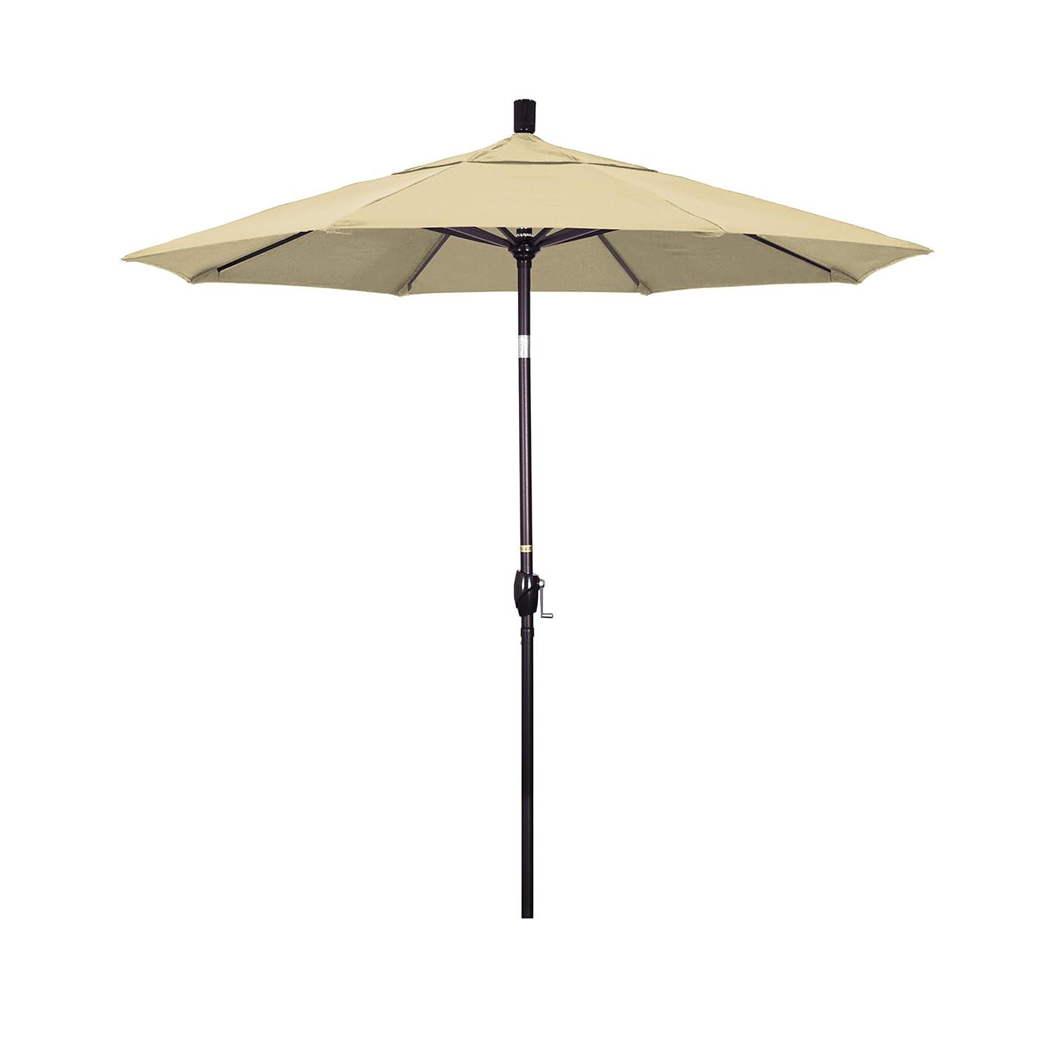 7.5 ft. Bronze Aluminum Market Umbrella with Terrace Sequoia Canopy