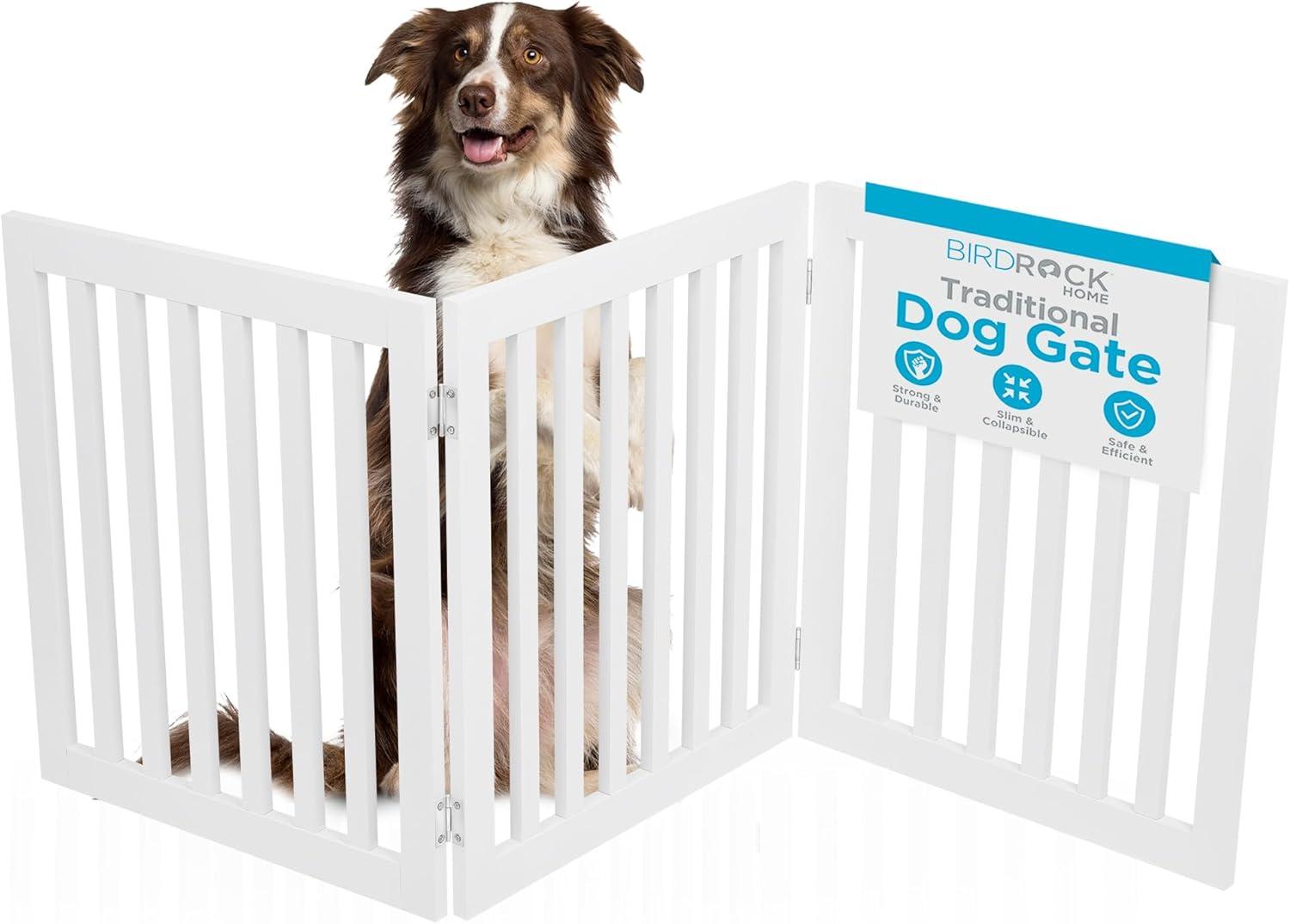 BirdRock Home Wood Free Standing Pet Gate