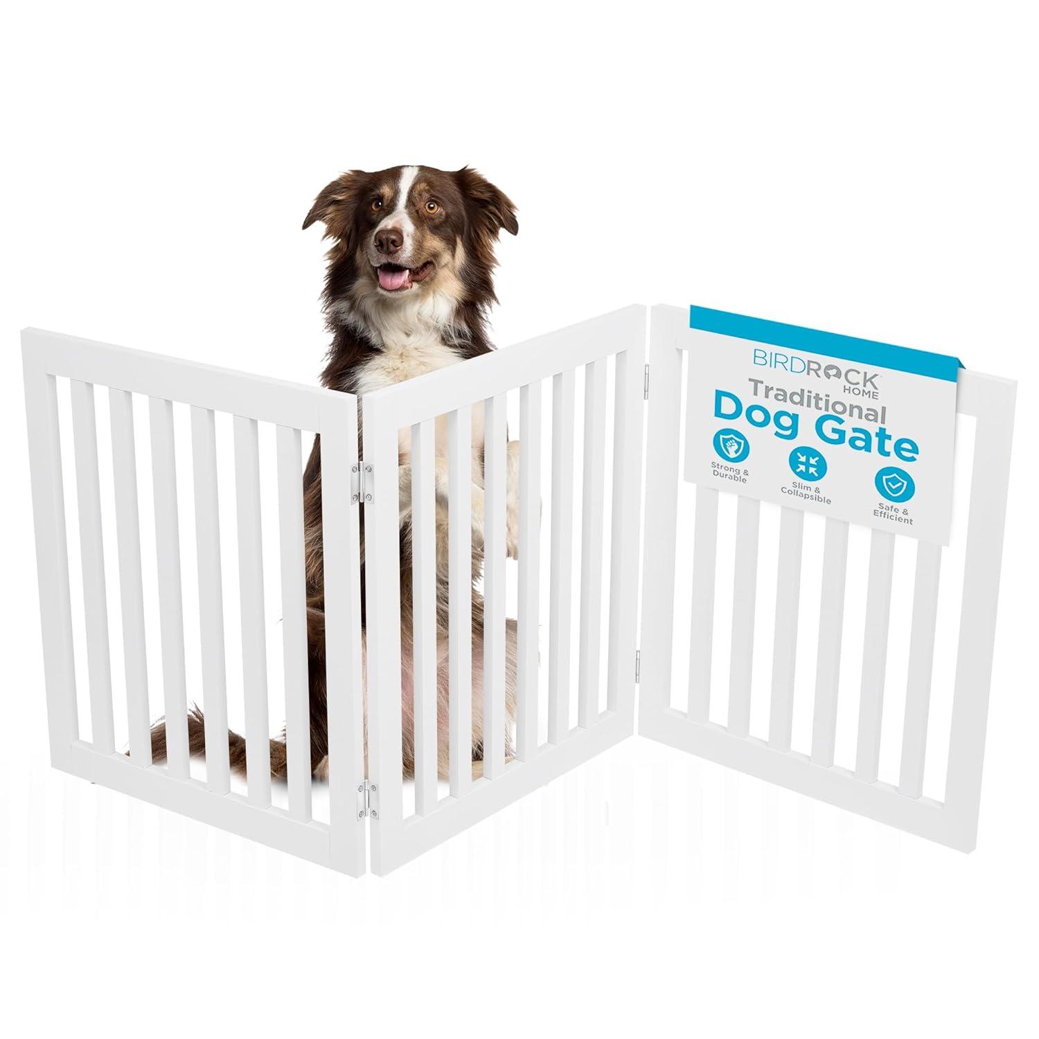 BirdRock Home Wood Free Standing Pet Gate