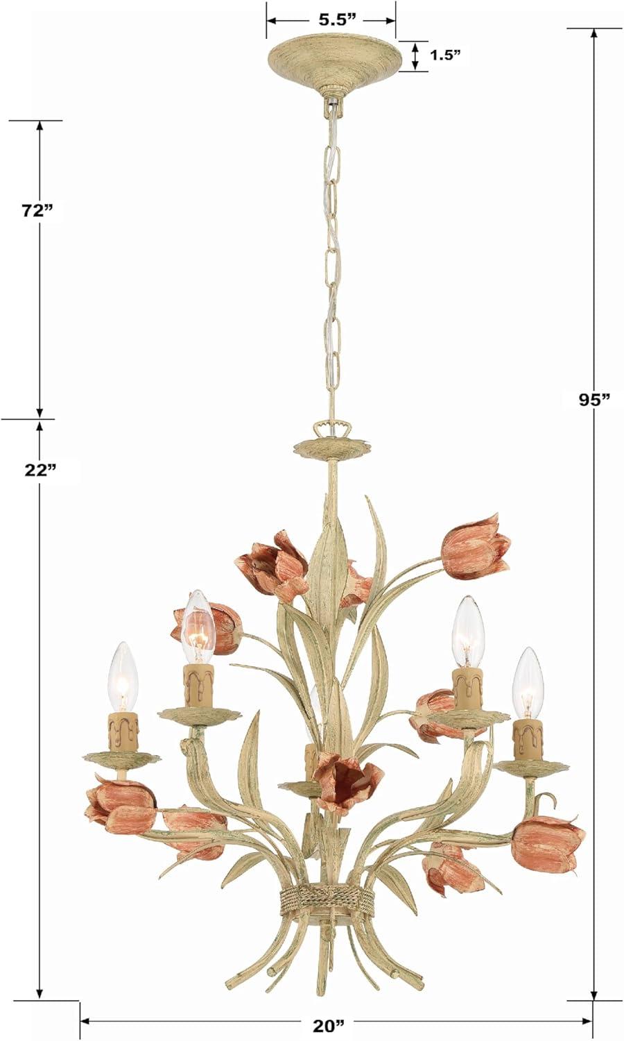 Crystorama Lighting Southport 5 - Light Chandelier in Wet White