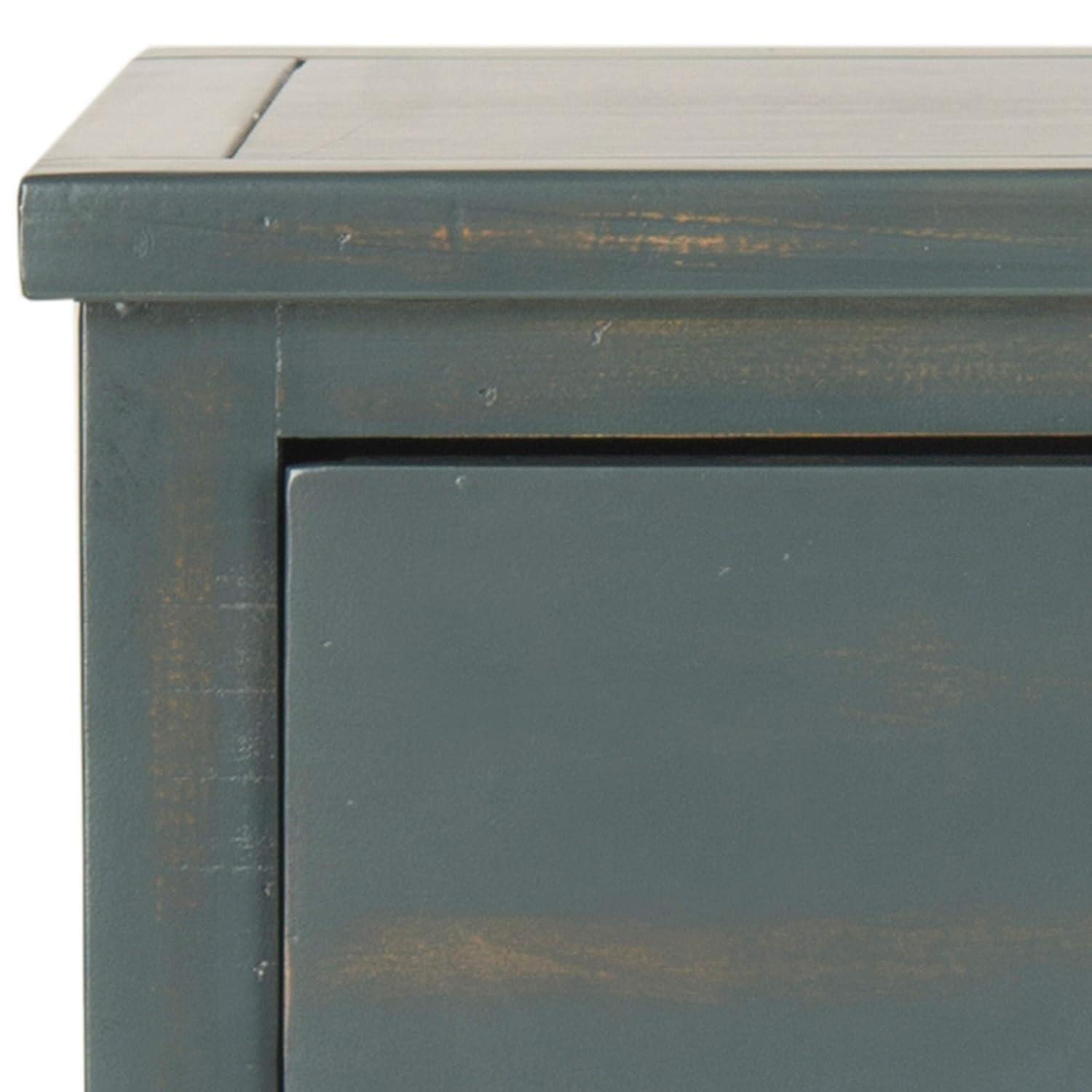 Abel Nightstand With Storage Drawer - Dark Teal - Safavieh.