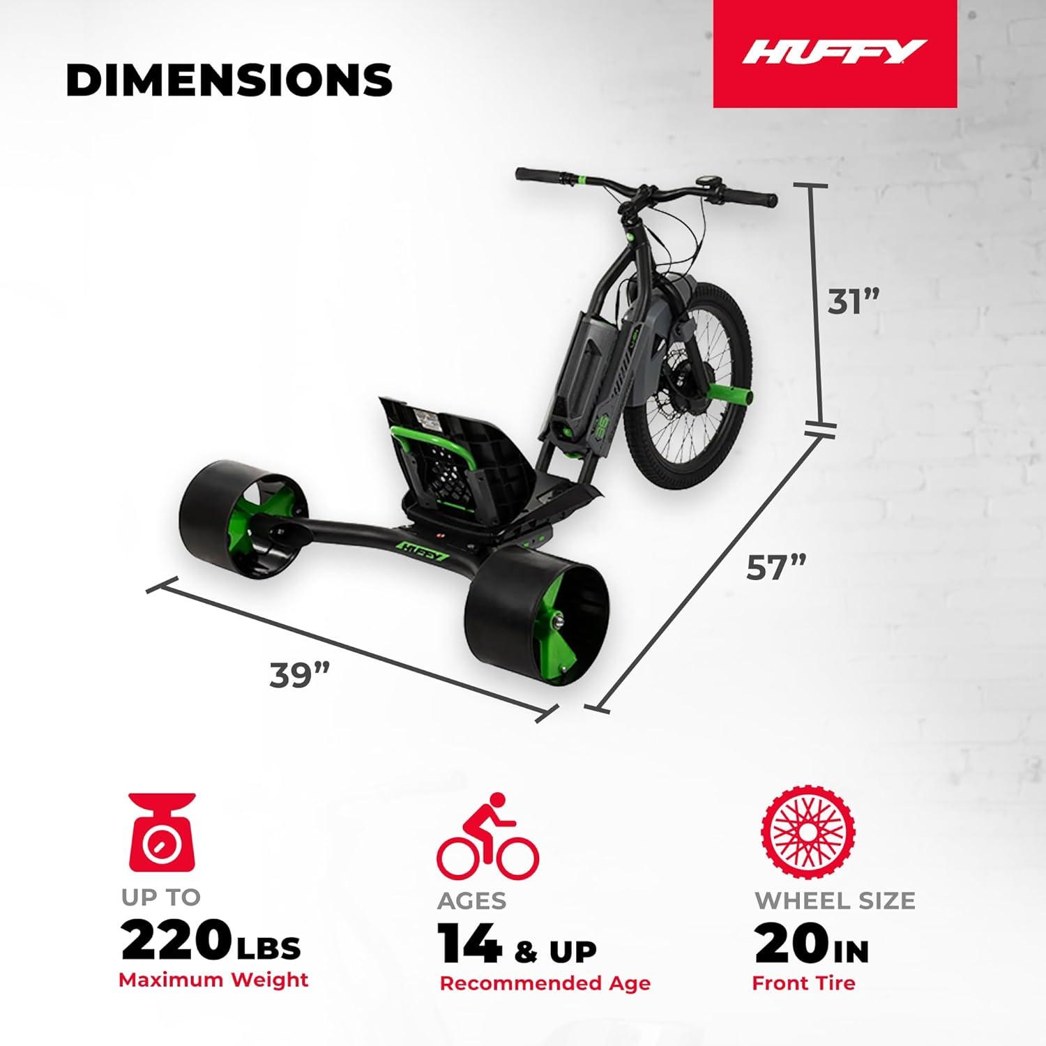 Huffy Electric Green Machine Battery Ride-On - 36V Age 14+ - Black