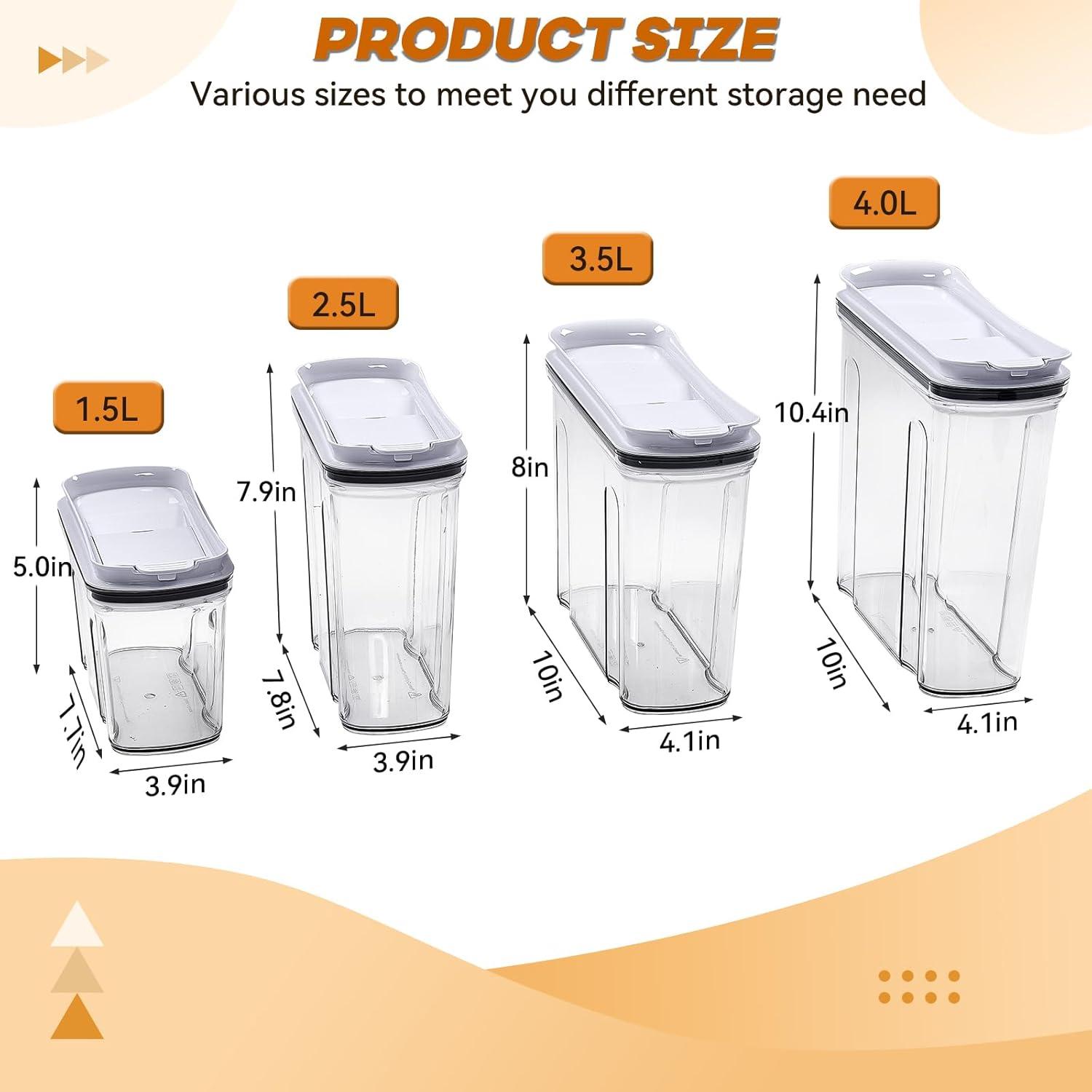 White BPA-Free Plastic Airtight Food Storage Containers Set