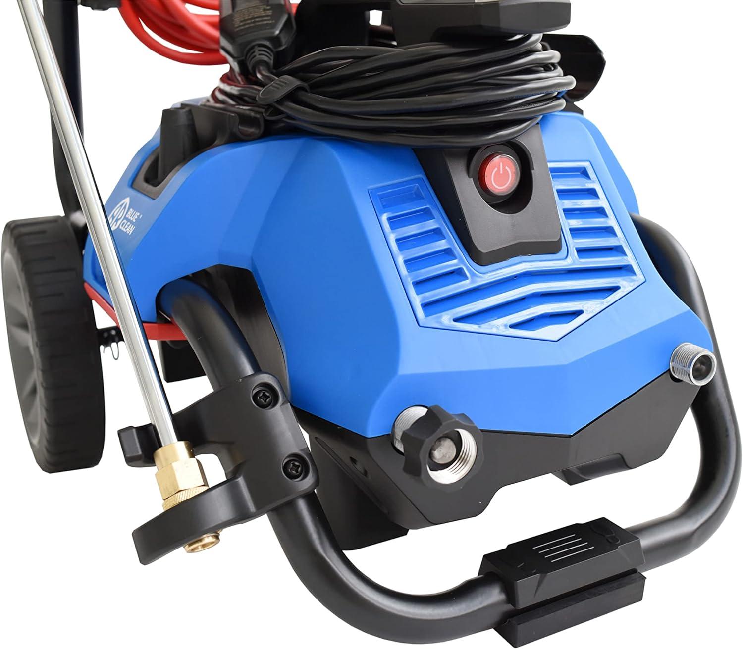 AR Blue Clean BC2N1HSS Electric Pressure Washer-2300 PSI, 1.7 GPM, 13 Amps Quick Connect Accessories, 2 in 1 Detachable Cart, On Board Storage, Portable Pressure Washer, High Pressure, Car, Patio