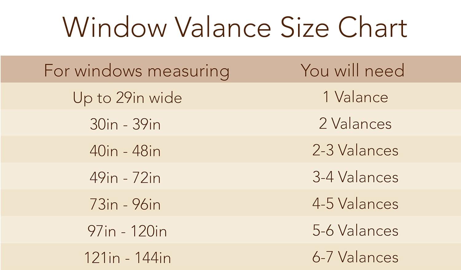 All Seasons Single Waterfall Window Valance - 52" x 36" - Rouge Red - Elrene Home Fashions
