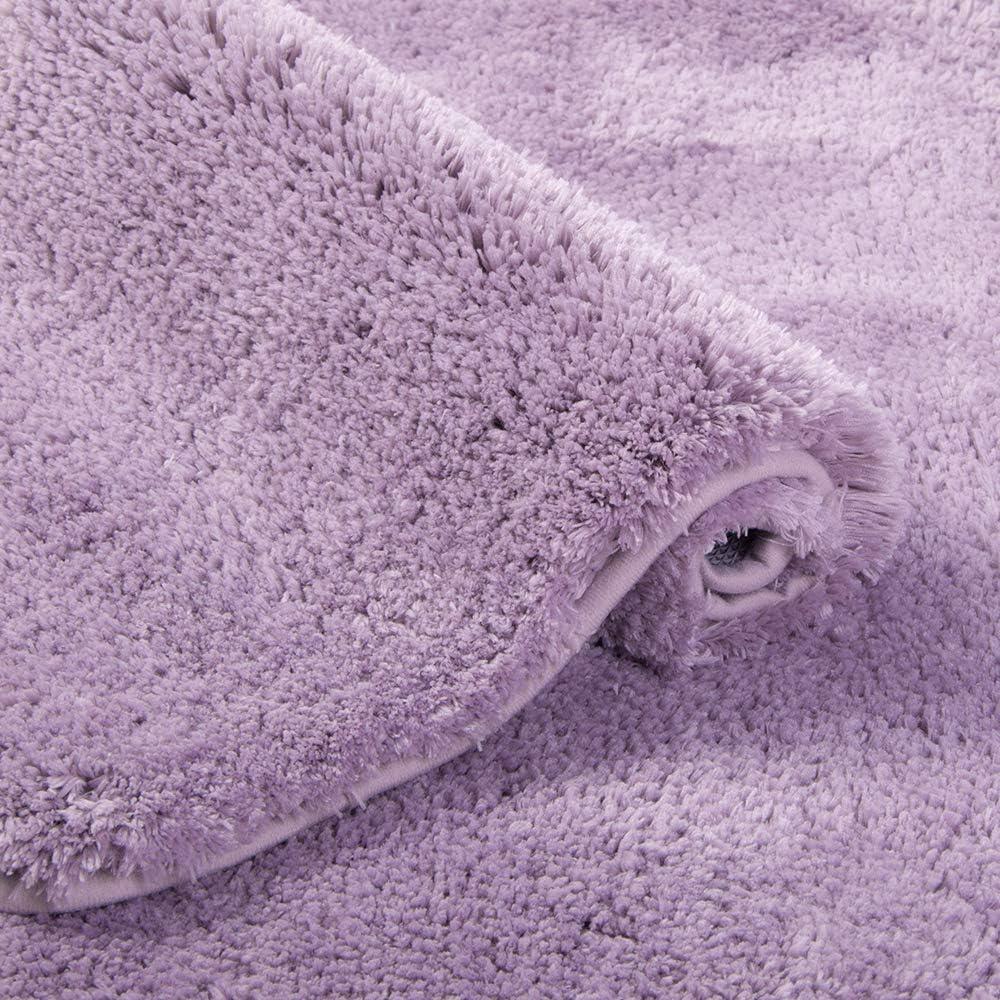 Walensee Shaggy 2 Piece Bath Rug Set, 20 x 32, Lavender Bath Mats for Bathroom and Shower, Machine Wash/Dry, Absorbent, Non-Slip Plush Rug Sets
