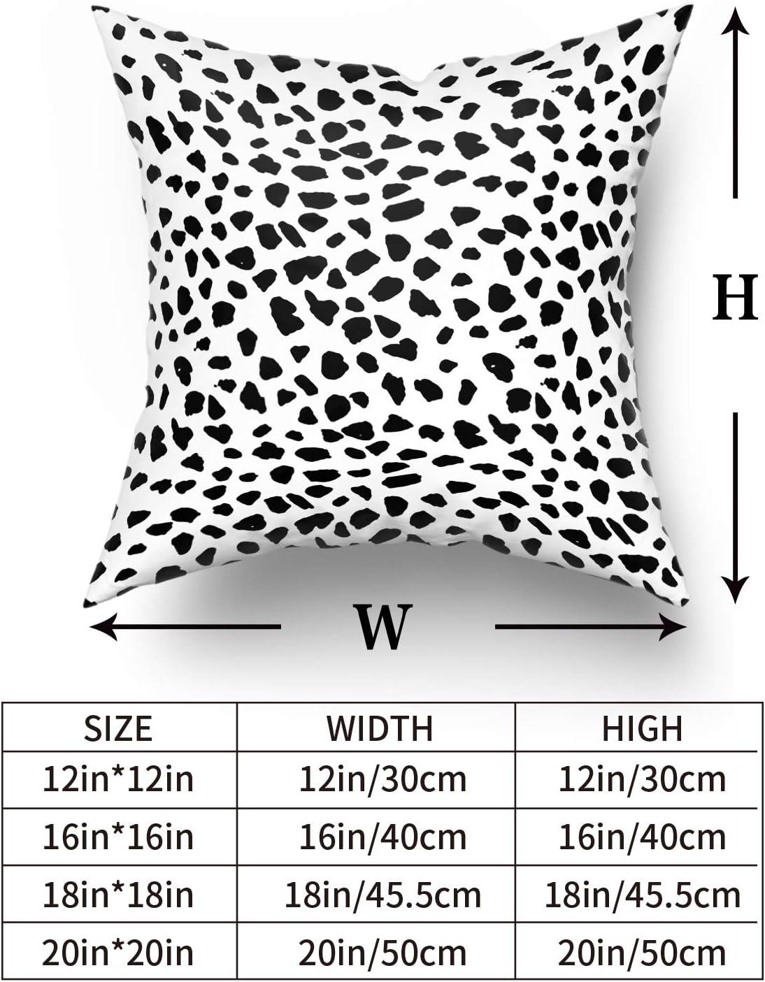 Black and White Dalmatian Polka Dot Cotton-Polyester Euro Pillow Covers