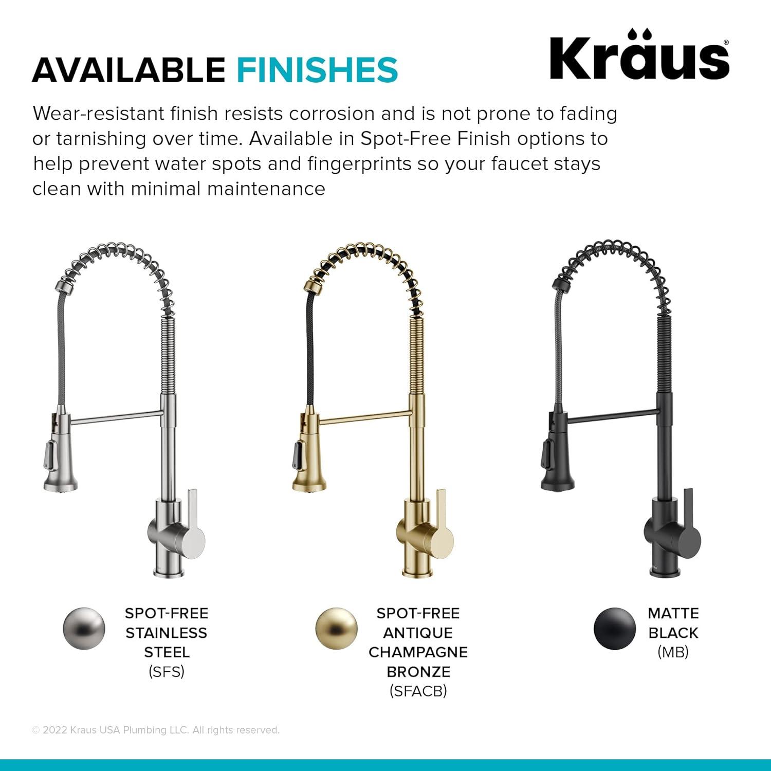 KRAUS Britt Touchless Sensor Commercial Single Handle Pull Down Kitchen Faucet