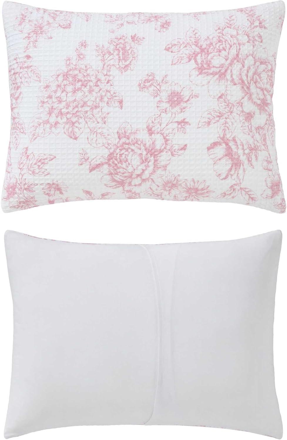 Laura Ashley Laura Ashley Delphine Waffle Pink Comforter Set
