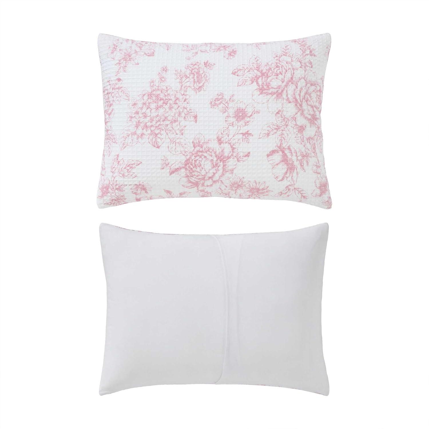 Laura Ashley Laura Ashley Delphine Waffle Pink Comforter Set