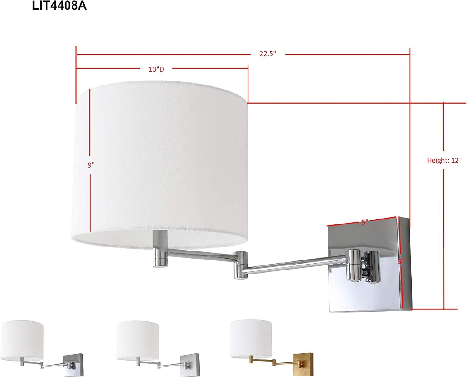 Lillian Wall Sconce (Set of 2) - LIT4408 - Chrome - Safavieh