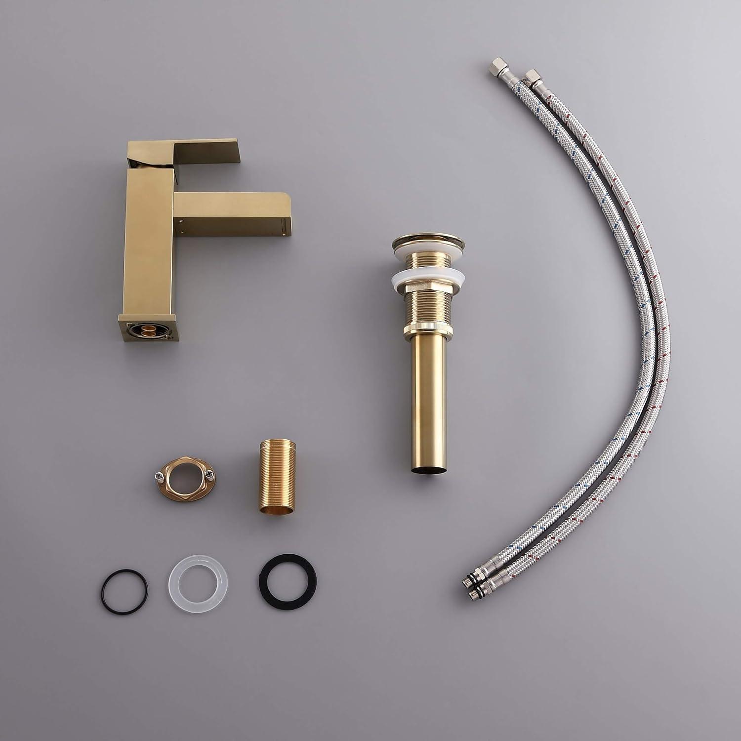 Widespread Single-handle Bathroom Faucet with Drain Assembly