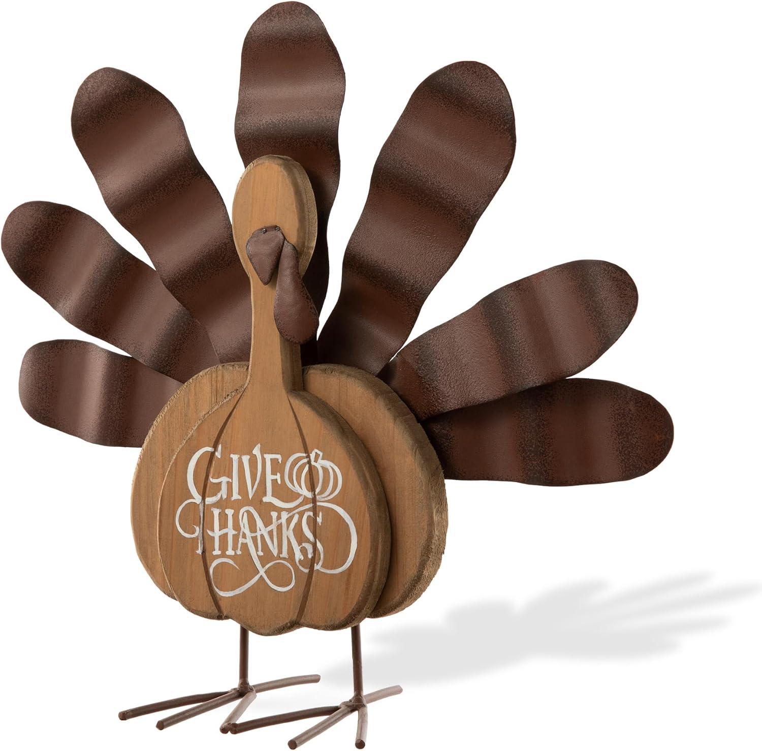 Wooden and Metal Turkey Table Décor