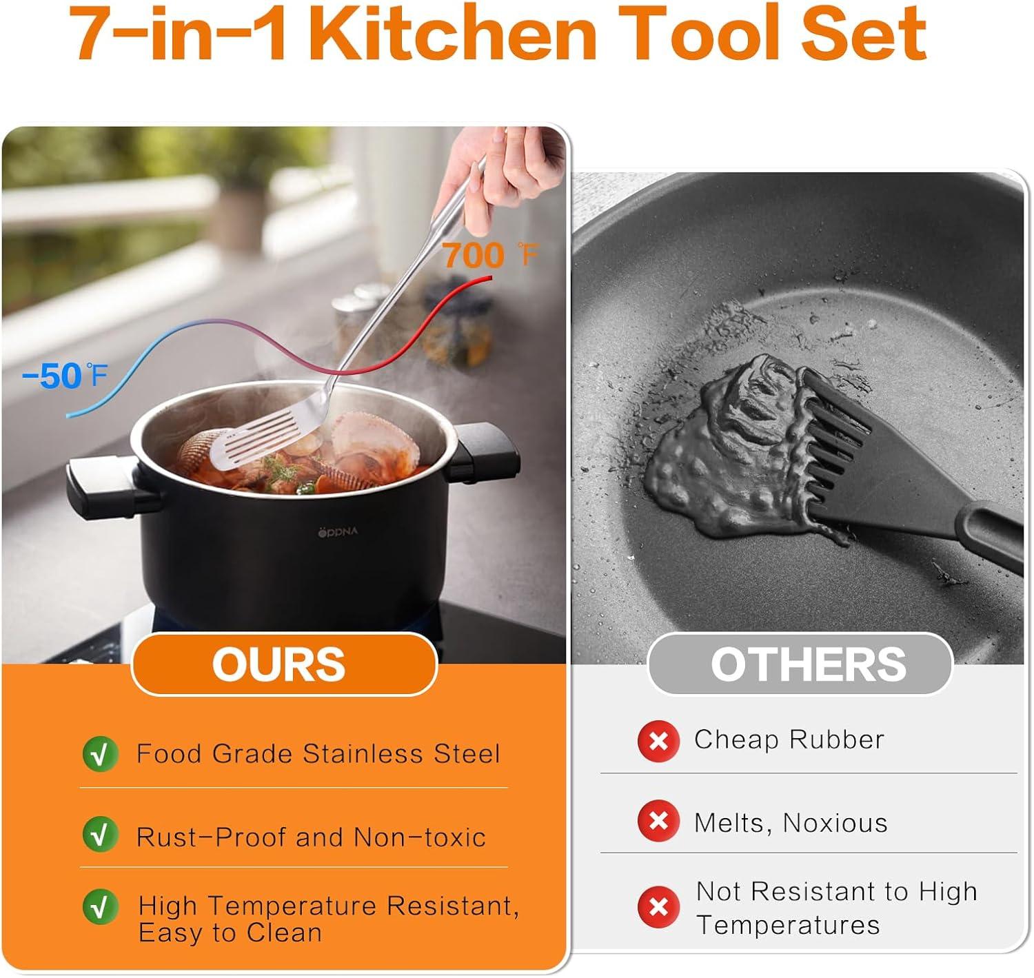 JADOOG JADOOG 6 Piece Stainless Steel Cooking Utensil Set