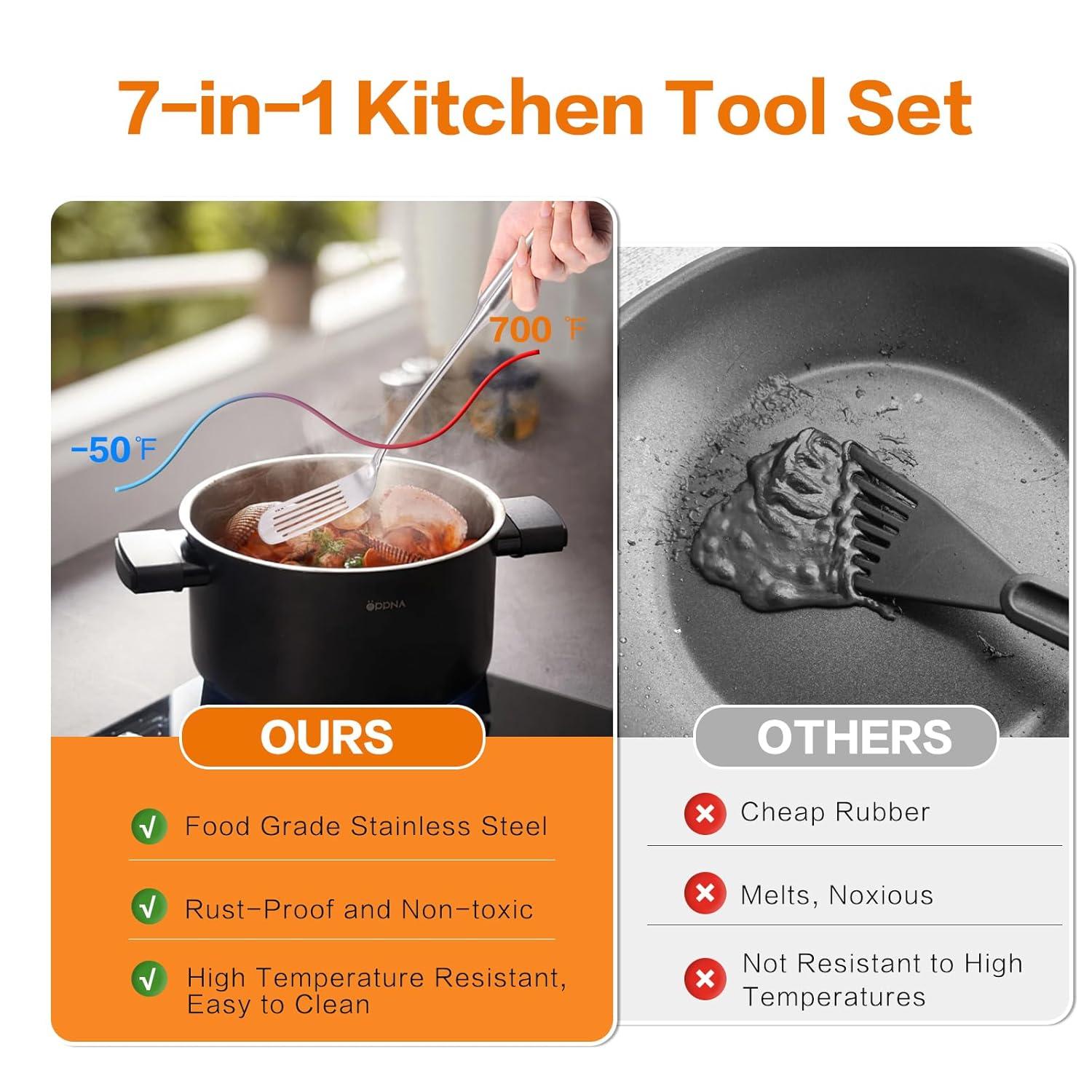 JADOOG JADOOG 6 Piece Stainless Steel Cooking Utensil Set