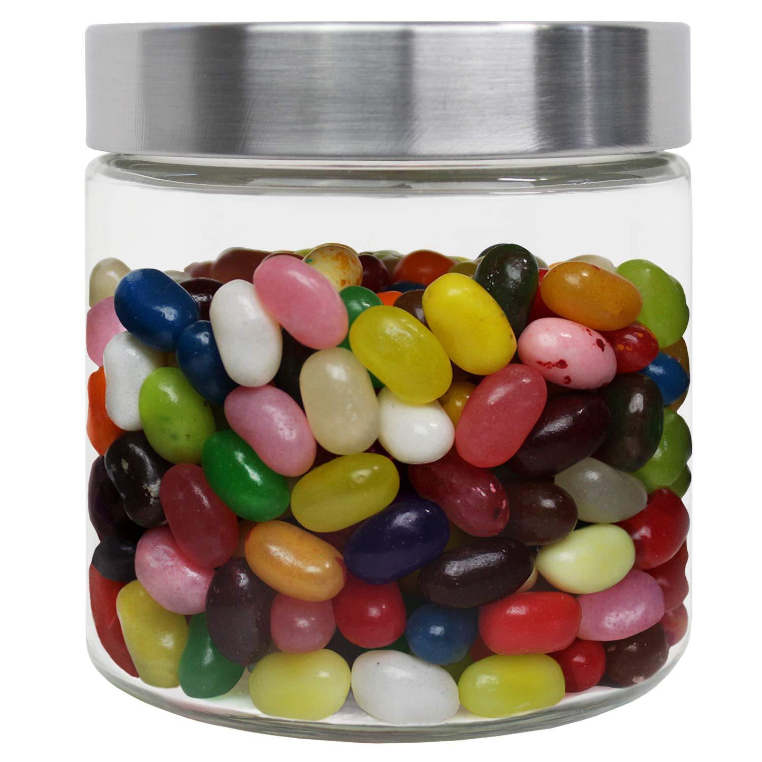 Blue Donuts Glass Jars With The Silver Screw Lid 700 ML