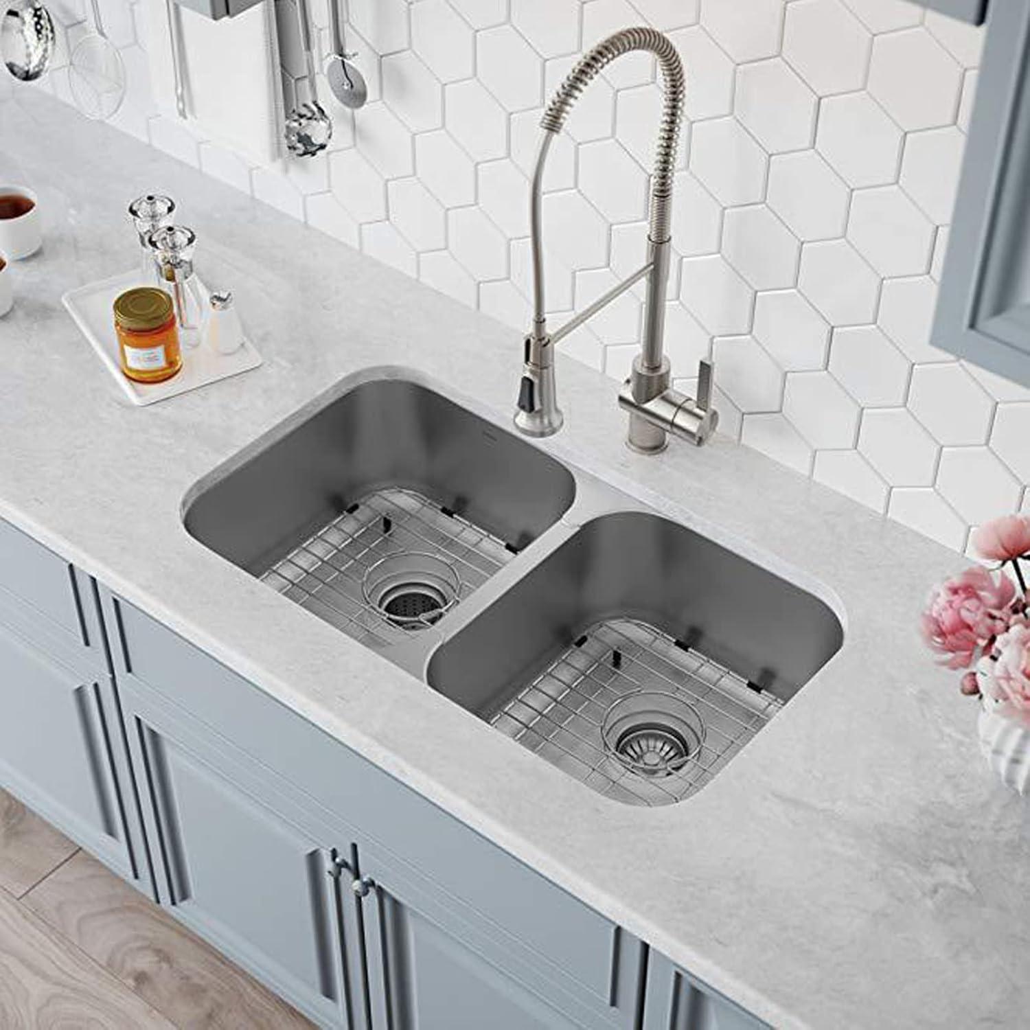 Specialty Series 29.125'' L Undermount Double Bowl Stainless Steel Kitchen Sink