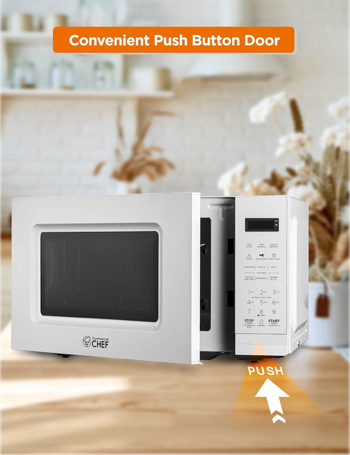 Commercial Chef 0.7 Cubic Feet 700 Watt Countertop Microwave
