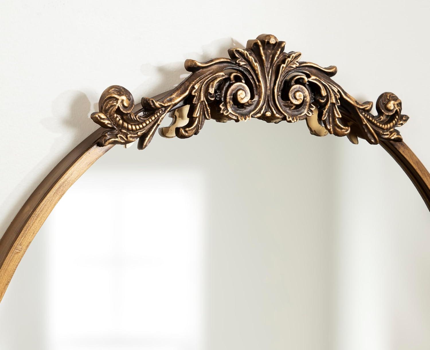 Kate and Laurel Arendahl Metal Round Mirror, 24" Diameter, Gold