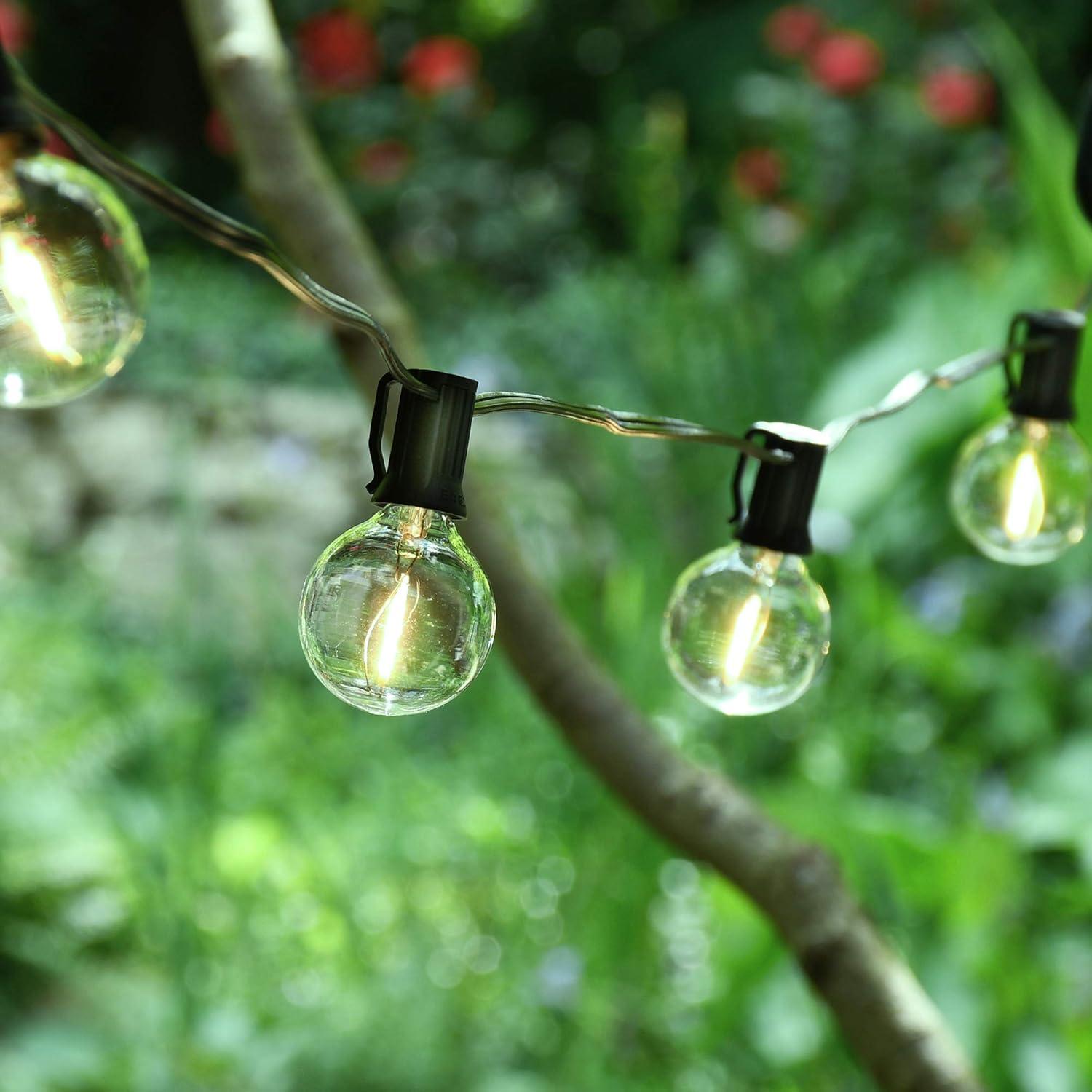 LumaBase Electric LED Globe String Lights with 25 Clear Bulbs