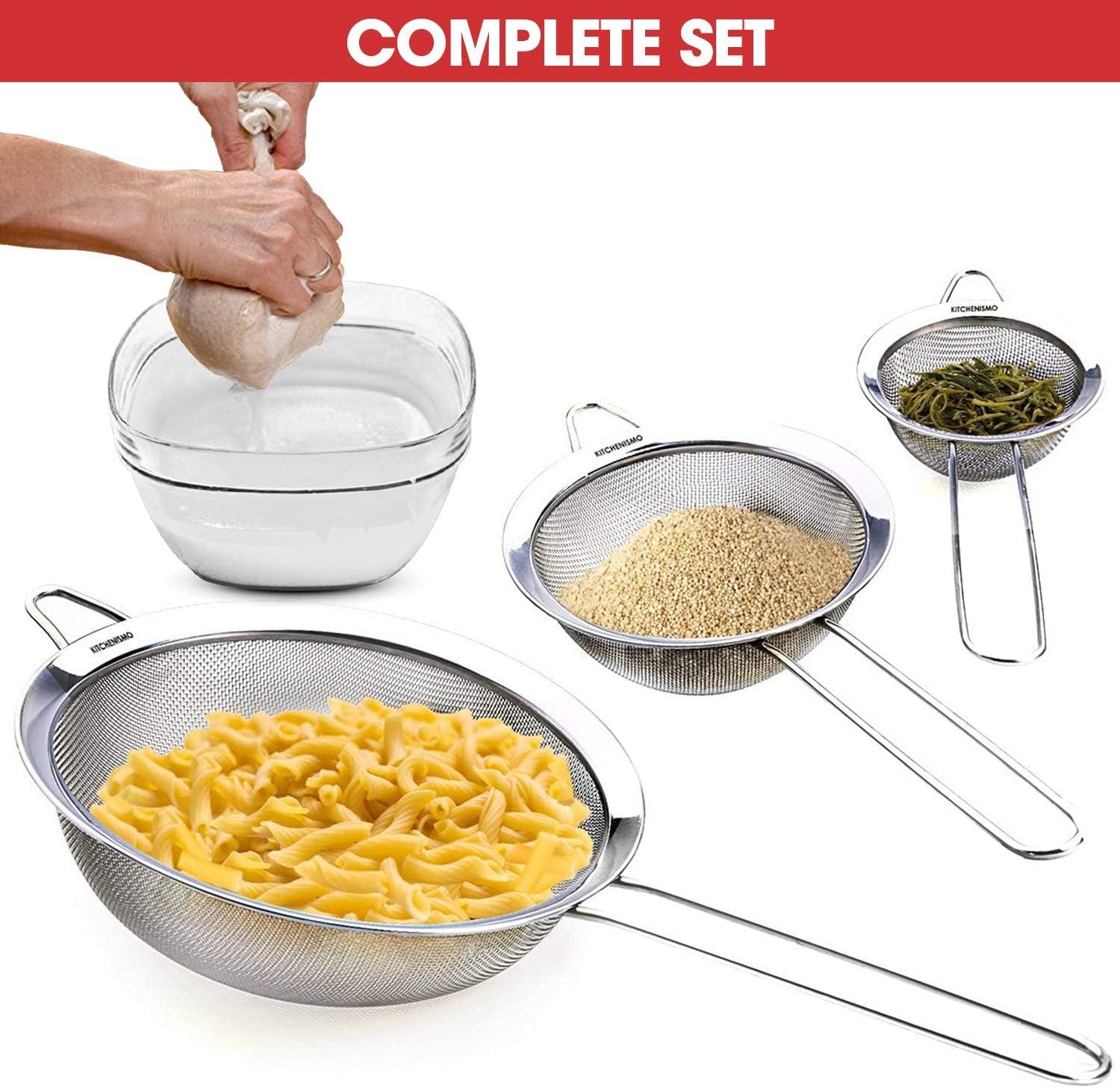 Cuisinart 3-Piece Stainless Steel Mesh Strainer Set