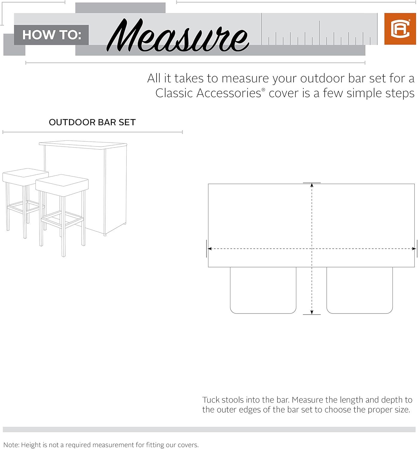 Classic Accessories Veranda™ Outdoor Bar Set Cover - Water Resistant Outdoor Cover (55-841-011501-00)