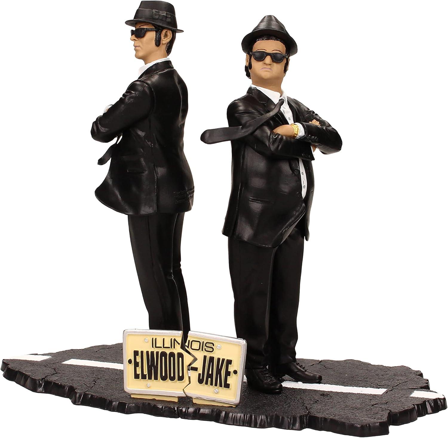 The Blues Brothers 7-Inch Jake and Elwood Figure Set with Street Base