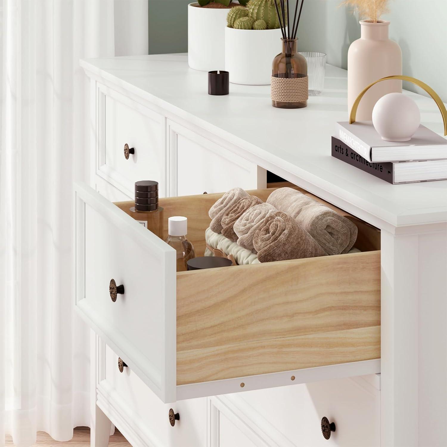 Decopom Modern 7 Drawers Dresser 7 Drawers Cabinet