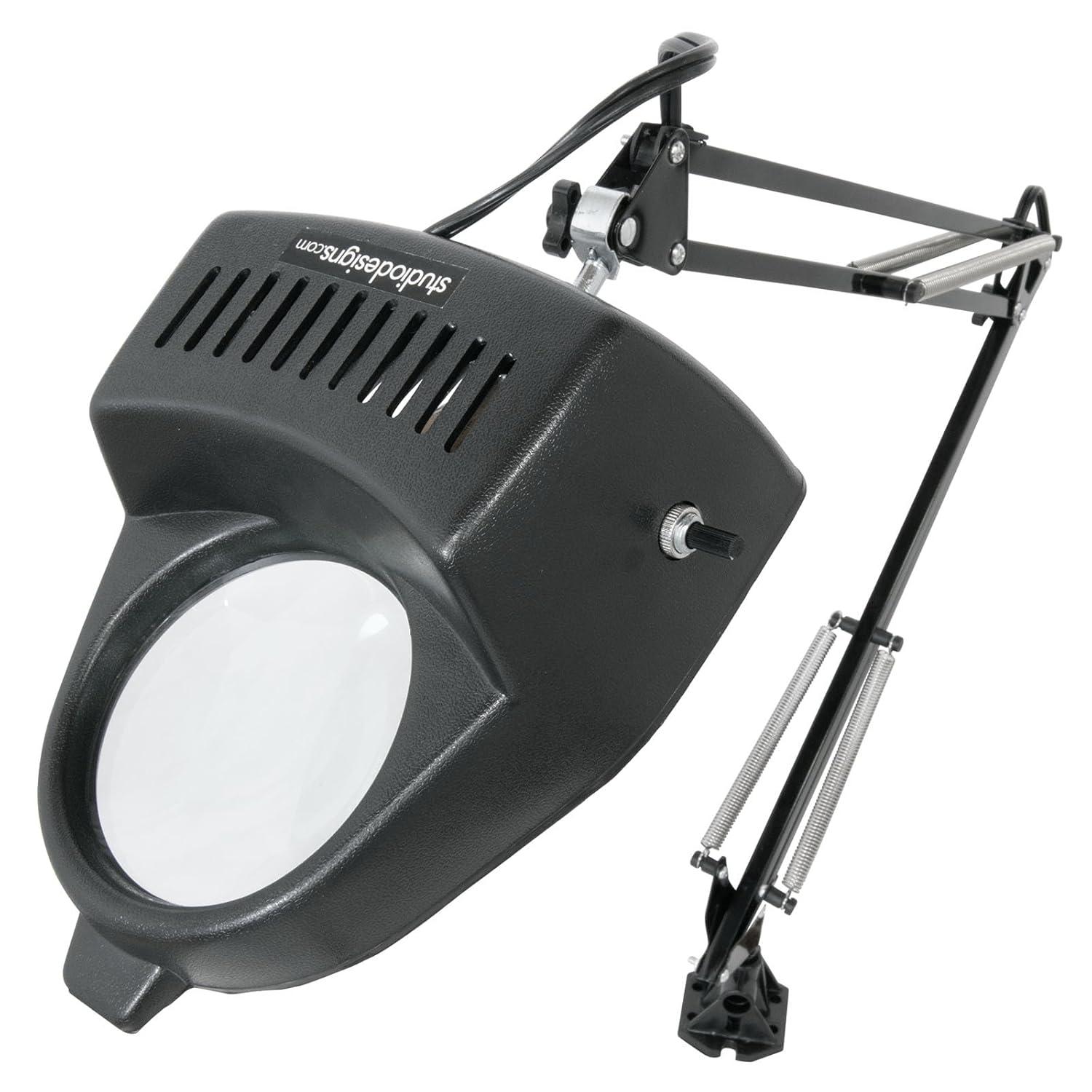 Studio Designs Magnifying Lamp with LED Bulb for Crafts, Sewing and Hobbies - Black