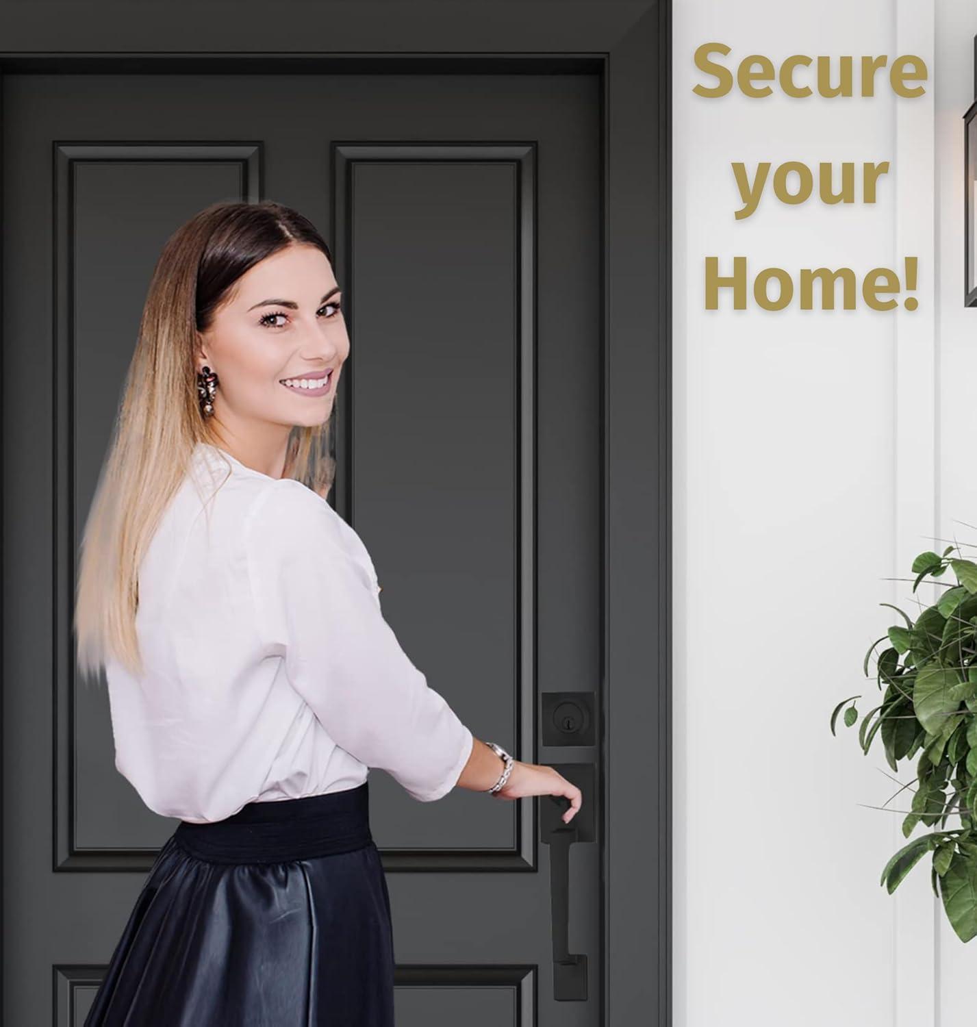 Mega Handles TOBELLE SQUARE Door Lock, Keyless Interior Door Handle Set for Hallway, Closet, Bathroom, Door Lever Interior, Lock, Door Handle - Heavy Duty Design