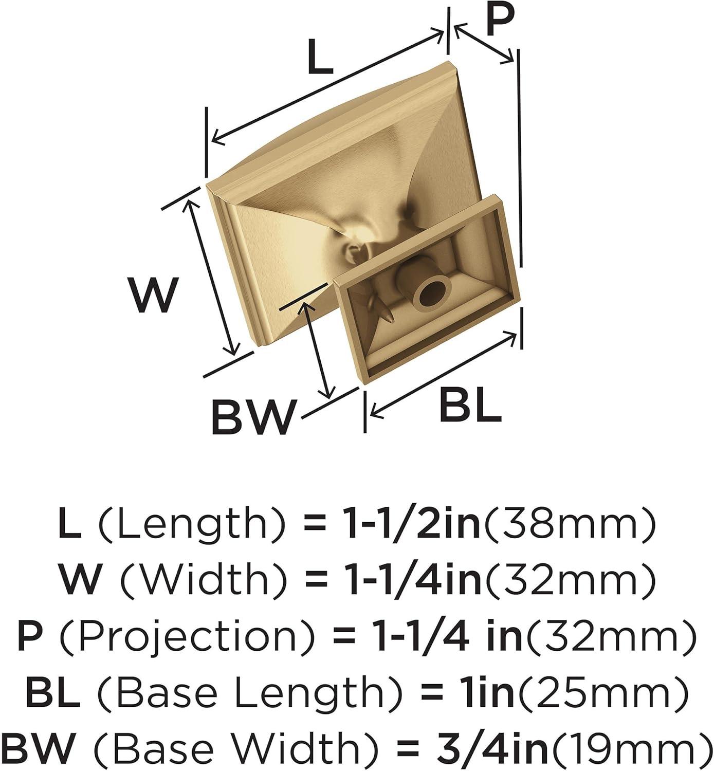 Candler 1 1/2" Length Rectangle Knob