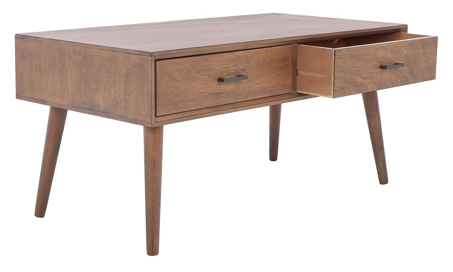 Mozart Mid-Century Coffee Table - Brown - Safavieh
