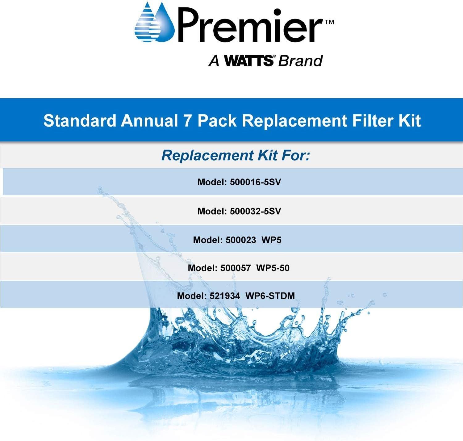 watts premier wp500024, 7 annual pack replacement filter kit