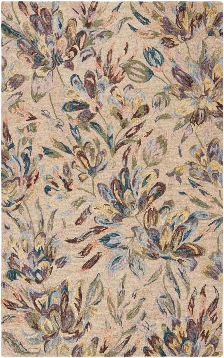 SAFAVIEH Blossom Tobias Floral Area Rug, Beige/Purple, 8' x 10'
