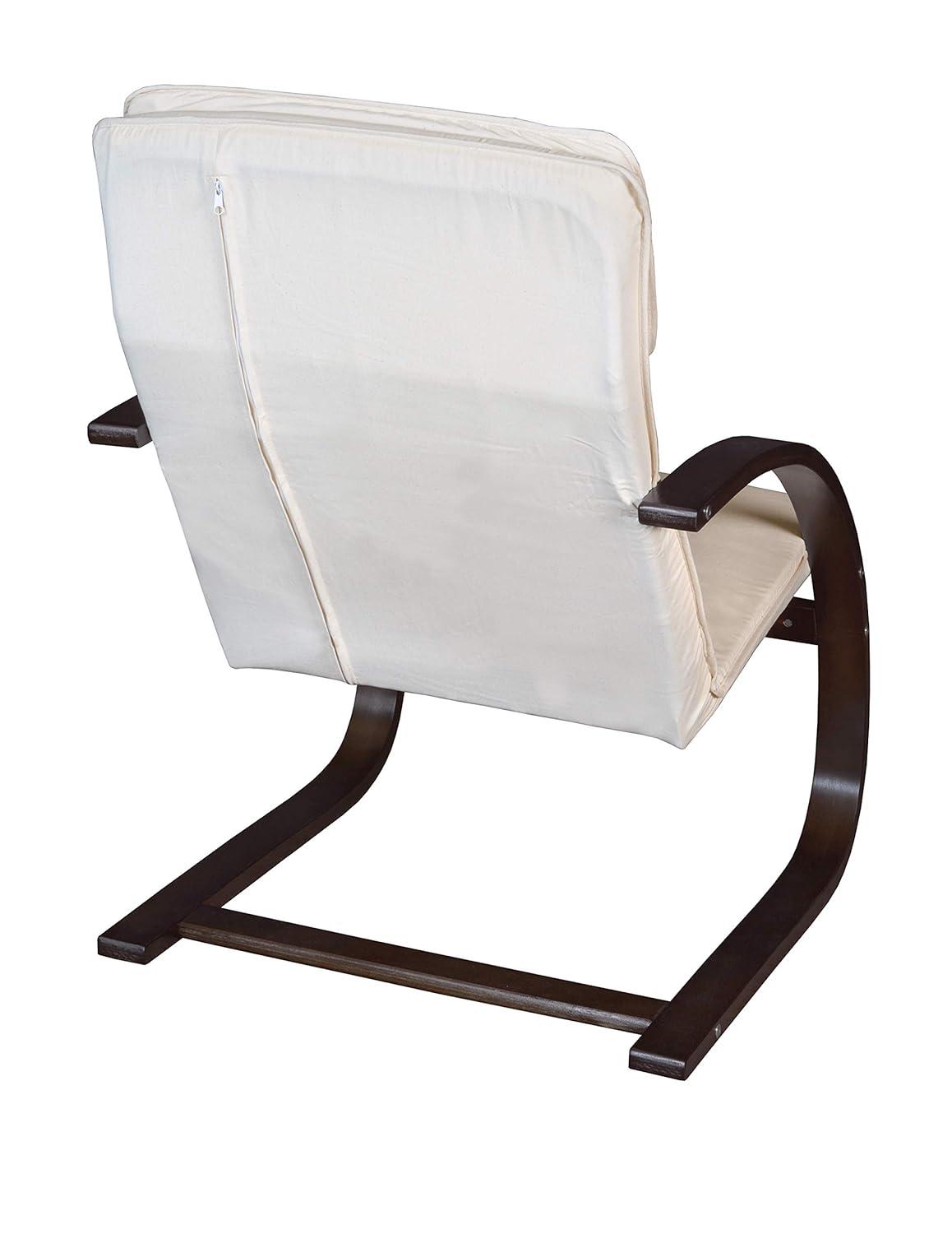 Niche Mia Bentwood Reclining, Lounge, Rocking Chair- Mocha Walnut/ Beige