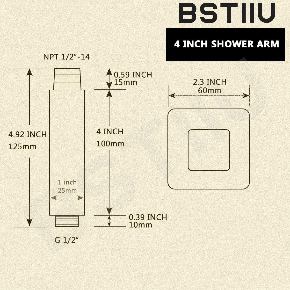 Matte Black Stainless Steel Ceiling Mounted Square Shower Arm