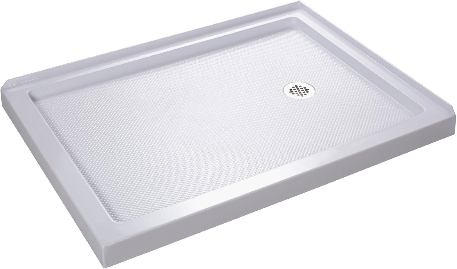 SlimLine 60" White Rectangular Double Threshold Shower Base